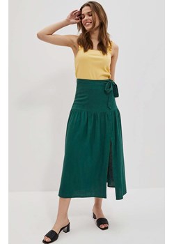 Rozkoloszowana spódnica z wiązaniem w kolorze zielonym 4022, Kolor zielony, Rozmiar XS, Moodo ze sklepu Primodo w kategorii Spódnice - zdjęcie 156197292