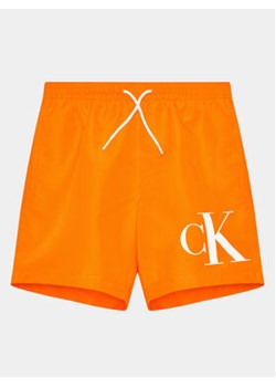 Calvin Klein Swimwear Szorty kąpielowe KV0KV00023 Pomarańczowy Regular Fit ze sklepu MODIVO w kategorii Kąpielówki chłopięce - zdjęcie 156200553