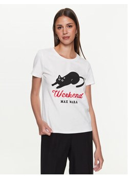 Weekend Max Mara T-Shirt Chopin 2359710431600 Biały Regular Fit ze sklepu MODIVO w kategorii Bluzki damskie - zdjęcie 156205952