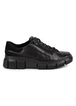 WASAK Półbuty damskie sneakersy skórzane 0663W czarne ze sklepu ButyModne.pl w kategorii Półbuty damskie - zdjęcie 156211183