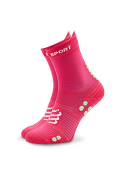 Compressport Skarpety wysokie unisex Pro Racing Socks v4.0 Run High XU00046B Różowy ze sklepu MODIVO w kategorii Skarpetki damskie - zdjęcie 156216234