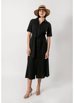 Czarna szmizjerka z popeliny ze sklepu Molton w kategorii Sukienki - zdjęcie 156220994