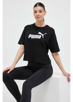 Puma t-shirt damski kolor czarny ze sklepu ANSWEAR.com w kategorii Bluzki damskie - zdjęcie 156240350
