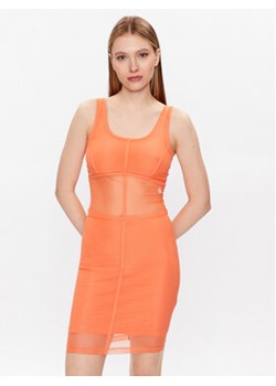 Calvin Klein Jeans Sukienka codzienna J20J221463 Pomarańczowy Slim Fit ze sklepu MODIVO w kategorii Sukienki - zdjęcie 156245682