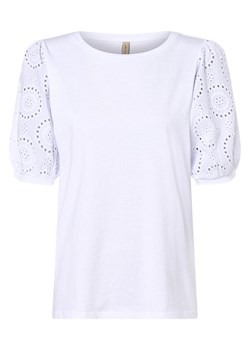 soyaconcept® T-shirt damski Kobiety Bawełna biały jednolity ze sklepu vangraaf w kategorii Bluzki damskie - zdjęcie 156254442