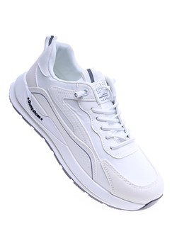 Wiązane męskie buty sportowe białe /A1-1 13958 T480/ ze sklepu Pantofelek24.pl w kategorii Trampki męskie - zdjęcie 156257973