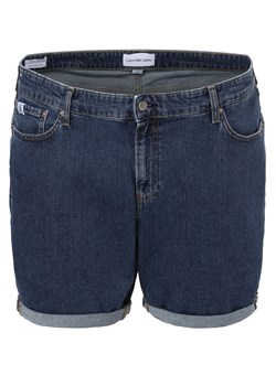 Calvin Klein Jeans Męskie spodenki jeansowe Mężczyźni Bawełna dark stone jednolity ze sklepu vangraaf w kategorii Spodenki męskie - zdjęcie 156258240