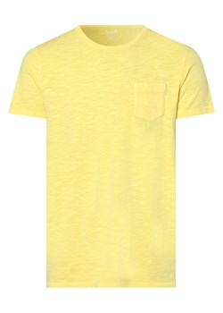 DENIM by Nils Sundström T-shirt męski Mężczyźni Bawełna żółty wypukły wzór tkaniny ze sklepu vangraaf w kategorii T-shirty męskie - zdjęcie 156258500