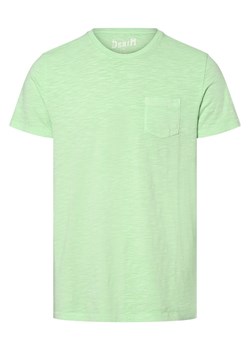 DENIM by Nils Sundström T-shirt męski Mężczyźni Bawełna miętowy wypukły wzór tkaniny ze sklepu vangraaf w kategorii T-shirty męskie - zdjęcie 156258502