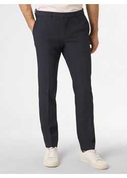 HUGO Męskie spodnie od garnituru modułowego Mężczyźni Slim Fit granatowy wypukły wzór tkaniny - id: 612018-0001-00540 - marki Hugo Boss - 156258860 HUGO Męskie spodnie od garnituru modułowego Mężczyźni Slim Fit granatowy wypukły wzór tkaniny ze sklepu vangraaf w kategorii Spodnie męskie - zdjęcie 156258860
