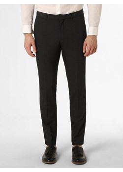 HUGO Męskie spodnie od garnituru modułowego Mężczyźni Slim Fit antracytowy wypukły wzór tkaniny ze sklepu vangraaf w kategorii Spodnie męskie - zdjęcie 156258861