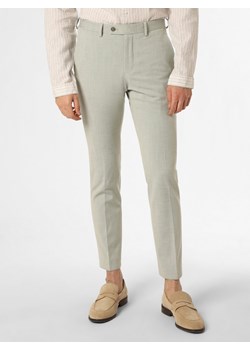 Finshley & Harding London Męskie spodnie od garnituru modułowego Mężczyźni Slim Fit seledynowy wypukły wzór tkaniny ze sklepu vangraaf w kategorii Spodnie męskie - zdjęcie 156258933