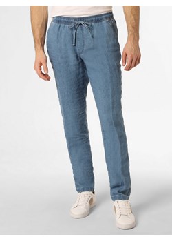 Nils Sundström Męskie spodnie lniane Mężczyźni Jeansy denim jednolity ze sklepu vangraaf w kategorii Spodnie męskie - zdjęcie 156259013