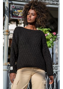 Sweter oversize w kolorze czarnym F1499, Kolor czarny, Rozmiar L/XL, Fobya ze sklepu Primodo w kategorii Swetry damskie - zdjęcie 156264530