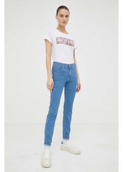 Wrangler jeansy 615 damskie kolor niebieski ze sklepu ANSWEAR.com w kategorii Jeansy damskie - zdjęcie 156289811