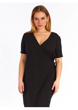 GATE Kopertowa sukienka w prążki plus size 44 ze sklepu gateshop w kategorii Sukienki - zdjęcie 156293954