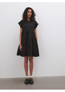 Reserved - Bawełniana sukienka - czarny ze sklepu Reserved w kategorii Sukienki - zdjęcie 156696081