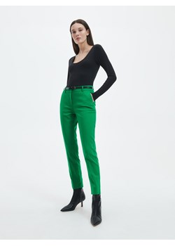 Reserved - Cygaretki z paskiem - Zielony ze sklepu Reserved w kategorii Spodnie damskie - zdjęcie 156696842