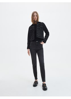 Reserved - Jeansy slim fit - Szary ze sklepu Reserved w kategorii Jeansy damskie - zdjęcie 156697054