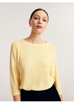 Reserved - Dzianinowy sweter - Żółty ze sklepu Reserved w kategorii Swetry damskie - zdjęcie 156700230