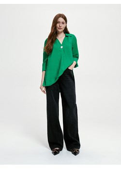 Reserved - Bluzka EcoVero™ - zielony ze sklepu Reserved w kategorii Bluzki damskie - zdjęcie 156700351