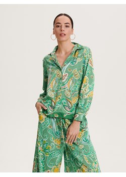 Reserved - Wzorzysta koszula - zielony ze sklepu Reserved w kategorii Bluzki damskie - zdjęcie 156701073