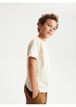 Reserved - T-shirt z nadrukiem - kremowy ze sklepu Reserved w kategorii T-shirty chłopięce - zdjęcie 156702561