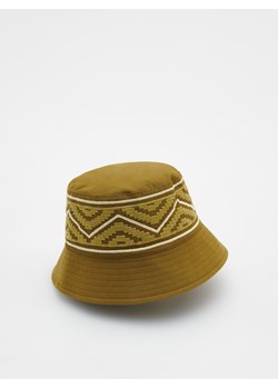 Reserved - Bucket hat z haftem - oliwkowy ze sklepu Reserved w kategorii Czapki dziecięce - zdjęcie 156704100