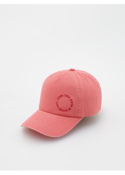 Reserved - Bawełniana czapka z daszkiem - różowy ze sklepu Reserved w kategorii Czapki dziecięce - zdjęcie 156704130