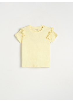 Reserved - Bluzka z falbankami - jasnożółty ze sklepu Reserved w kategorii Bluzki dziewczęce - zdjęcie 156705854