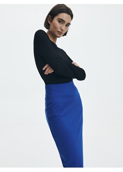 Reserved - Ołówkowa spódnica - Niebieski ze sklepu Reserved w kategorii Spódnice - zdjęcie 156705943