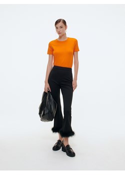 Reserved - T-shirt slim fit - Pomarańczowy ze sklepu Reserved w kategorii Bluzki damskie - zdjęcie 156709524