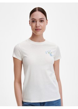 Reserved - Bawełniany t-shirt - biały ze sklepu Reserved w kategorii Bluzki damskie - zdjęcie 156720852
