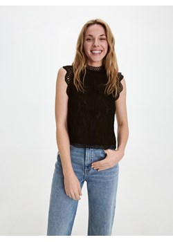 Reserved - Koronkowa bluzka - czarny ze sklepu Reserved w kategorii Bluzki damskie - zdjęcie 156721040
