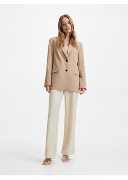 Reserved - Spodnie z modalu - Kremowy ze sklepu Reserved w kategorii Spodnie damskie - zdjęcie 156724194