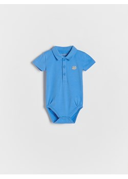 Reserved - Bawełniane body z haftem - niebieski ze sklepu Reserved w kategorii Body niemowlęce - zdjęcie 156724642