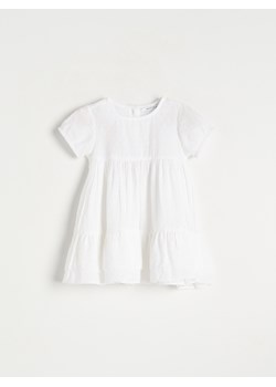 Reserved - Sukienka w drobny wzór - biały ze sklepu Reserved w kategorii Ubranka do chrztu - zdjęcie 156725251