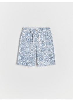 Reserved - Szorty bermudy z wiązaniem - jasnoniebieski ze sklepu Reserved w kategorii Spodenki chłopięce - zdjęcie 156730664