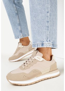 Ciemnobeżowe Sneakersy na Piankowej Podeszwie Dejana ze sklepu born2be.pl w kategorii Buty sportowe damskie - zdjęcie 156780293