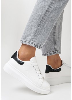 Biało-Czarne Sneakersy na Grubej Podeszwie Hypnotic ze sklepu born2be.pl w kategorii Buty sportowe damskie - zdjęcie 156801882