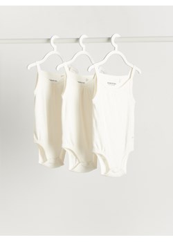 Reserved - Bawełniane body 3 pack - złamana biel ze sklepu Reserved w kategorii Body niemowlęce - zdjęcie 156827414