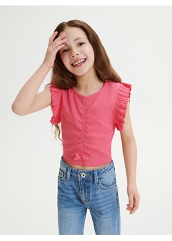 Reserved - Bluzka z marszczeniem - Różowy ze sklepu Reserved w kategorii Bluzki dziewczęce - zdjęcie 156827581