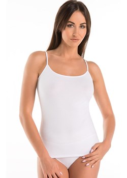 Koszulka damska gładki podkoszulek biały na ramiączkach 2703, Kolor biały, Rozmiar XS, Teyli ze sklepu Primodo w kategorii Podkoszulki i halki - zdjęcie 156842501