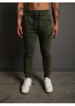 Khaki spodnie materiałowe joggery bojówki męskie Denley 384 ze sklepu Denley w kategorii Spodnie męskie - zdjęcie 156846423
