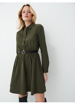 Mohito - Szmizjerka mini z paskiem - Khaki ze sklepu Mohito w kategorii Sukienki - zdjęcie 156849430
