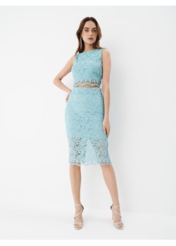 Mohito - Koronkowa spódnica midi - Niebieski ze sklepu Mohito w kategorii Spódnice - zdjęcie 156850094