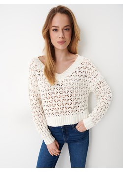 Mohito - Ażurowy sweter - Kremowy ze sklepu Mohito w kategorii Swetry damskie - zdjęcie 156850920