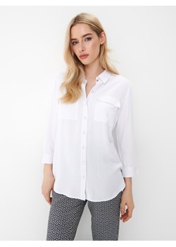 Mohito - Biała koszula z wiskozy - Biały ze sklepu Mohito w kategorii Koszule damskie - zdjęcie 156852861