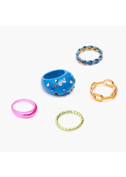 Cropp - 5 pack pierścionków - Wielobarwny ze sklepu Cropp w kategorii Pierścionki - zdjęcie 156855293
