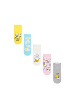 Cropp - 5 pack skarpetek Gudetama - żółty ze sklepu Cropp w kategorii Skarpetki damskie - zdjęcie 156855392